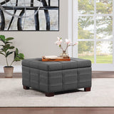 Office Star Ave Six Detour Strap Ottoman Faux Leather [DTR3030S] Office Star Ottoman