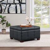 Office Star Ave Six Detour Strap Ottoman Faux Leather [DTR3030S] Office Star Espresso Ottoman DTR3030S-K26