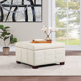 Office Star Ave Six Detour Strap Ottoman Faux Leather [DTR3030S] Office Star Linen Ottoman DTR3030S-L32
