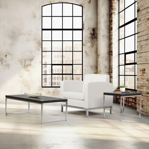 Office Star Ave Six Wall Street Coffee Table in White [WST12] Office Star Coffee Table