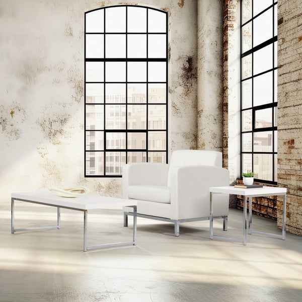 Office Star Ave Six Wall Street End Table in White [WST09] Office Star End Table