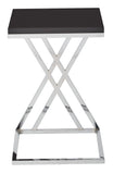 Office Star Ave Six Wall Street Side Table Chrome / White [WST16] Office Star End Table