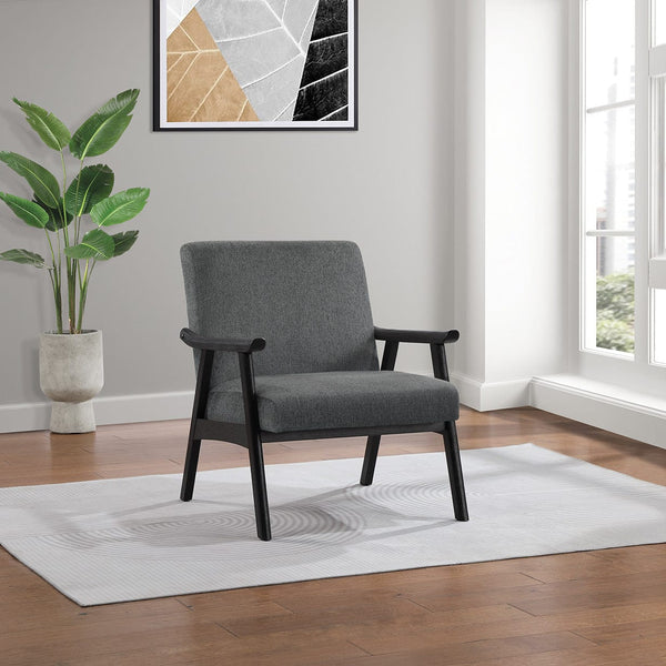 Office Star Ave Six Weldon Black Frame Visitors Chair [WDN51BK] Office Star Charcoal Accent Chair WDN51BK-BY7