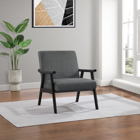 Office Star Ave Six Weldon Black Frame Visitors Chair [WDN51BK] Office Star Charcoal Accent Chair WDN51BK-BY7