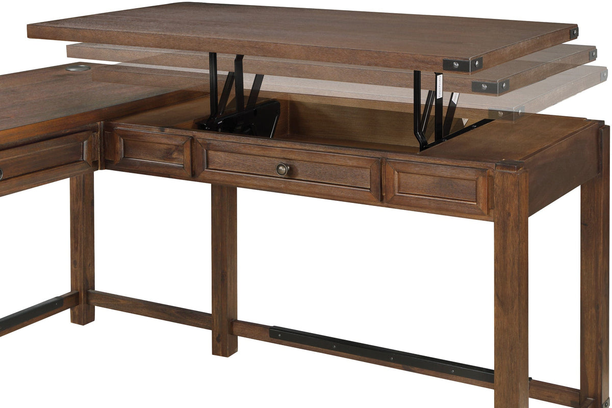 Baton Rouge Desk Office Star Baton Rouge L-Shaped Sit-Stand Lift Desk [BTLL2937 ...