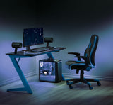 Office Star BET25 Beta Battlestation Gaming Desk, shown in a furnished room