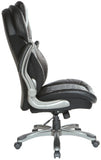 Office Star Bonded Leather Executive Chair with Padded Flip Arms [ECH620867] Office Star Leather Office Chair