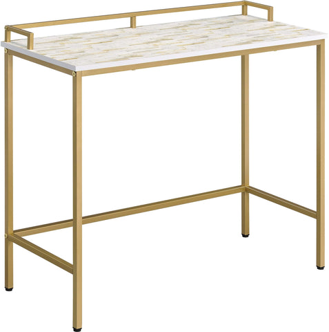 Office Star Brighton Console Table [BRT] Office Star Mosaic Top and Gold Metal Frame BRT-MZGLD