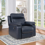 Office Star Bryson Recliner [BYS] Office Star Navy Accent Chair BYS-BPU5