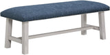 Office Star Callen Bench [CLN] Office Star Navy - White Wash CLNWW-C74
