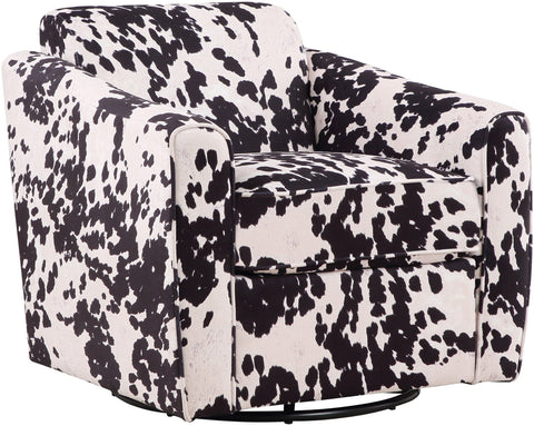 Office Star Cassie Swivel Arm Chair [CSS] Office Star Black Cow CSS-BC1