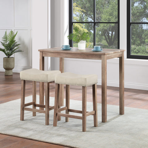 Office Star Celina 3-Piece Counter Height Set [CEL4222] Office Star Natural Wood/Light Brown Dining Sets CEL4222-NT
