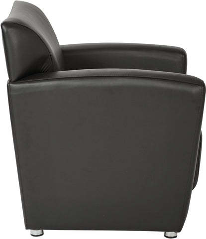 Office Star Club Chair with Silver finish Legs [SL2911S] Office Star Black SL2911S-U6