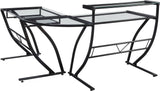 Office Star Constellation L-Shape Desk [CSN6024GLD] Office Star Black CSN6024GLD
