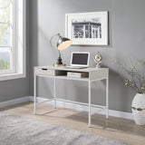 Office Star Contempo 40" Desk with Drawer and Shelf [CNT43] Office Star White Oak Computer Desk CNT43-WK