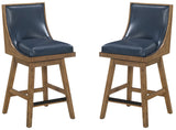 Office Star Darnel Faux Leather Counter Stool, 2-Pack [DNL2MK] Office Star Navy Bar Stool DNL2MK-PD29T
