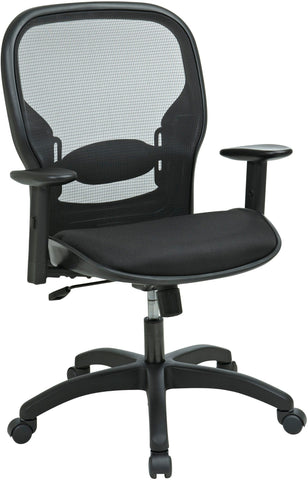 Office Star Deluxe Screen Back Mesh Seat Chair [EM42327N] Office Star Black EM42327N-231