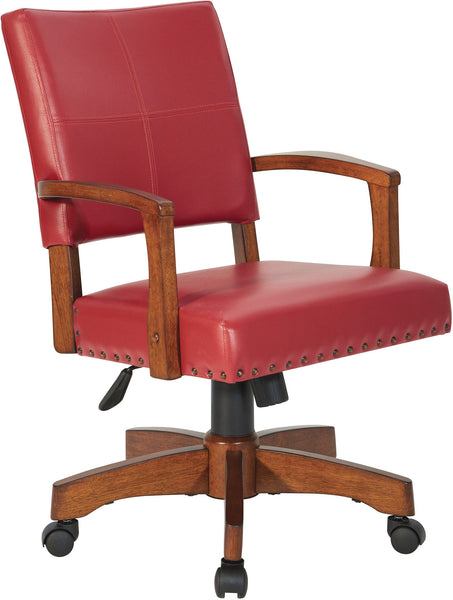 Office Star Deluxe Wood Bankers Chair [109MB] Office Star Red 109MB-RD