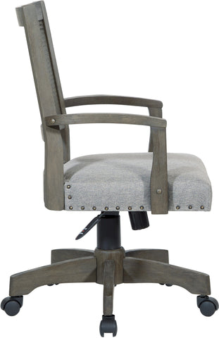 Office Star Dlx Cane Back Bankers Chair [109AGC] Office Star Antique Grey Finish Frame and Grey Fabric Seat 109AGC-GRY
