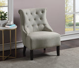 Office Star Evelyn Tufted Chair with Grey Wash Legs [SB586] Office Star Linen Accent Chair SB586-L45