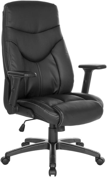 Office Star Exec Bonded Leather Office Chair [EC90200] Office Star Black EC90200-EC3