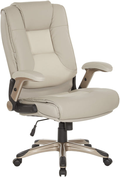 Office Star Exec Bonded Leather Office Chair [ECH5260] Office Star Cocoa / Taupe ECH52601-EC21