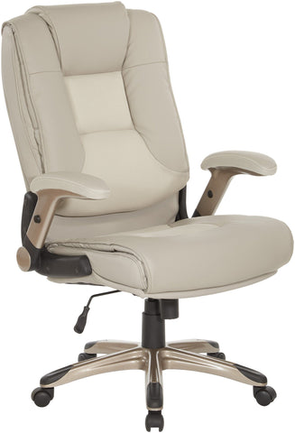 Office Star Exec Bonded Leather Office Chair [ECH5260] Office Star Cocoa / Taupe ECH52601-EC21