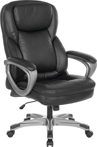 Office Star Exec Bonded Leather Office Chair [ECH6770] Office Star Titanium / Black ECH67707-EC3