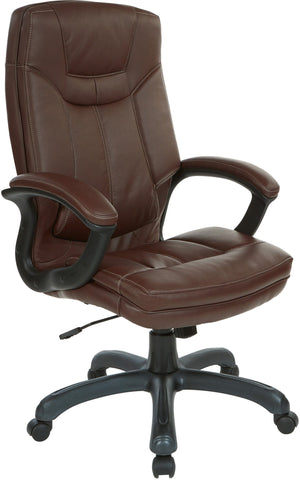 Office Star Executive High Back Chair [FL6080] Office Star Chocolate Faux Leather FL6080-U24