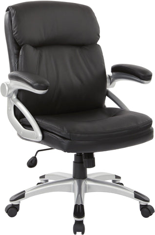 Office Star Executive Low Back Chair [ECH9121] Office Star Black / Silver ECH91216-EC3