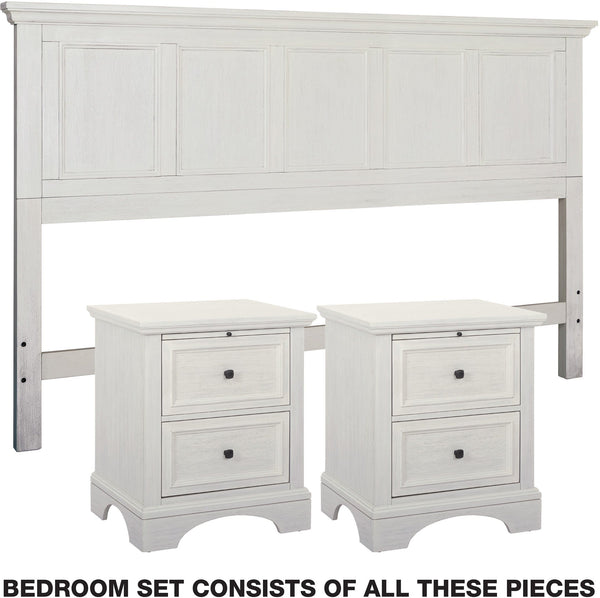 Office Star Farmhouse Basics Bedroom Set 3 pc [BP-4215-312W] Office Star BP-4215-312W
