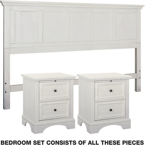 Office Star Farmhouse Basics Bedroom Set 3 pc [BP-4215-312W] Office Star BP-4215-312W
