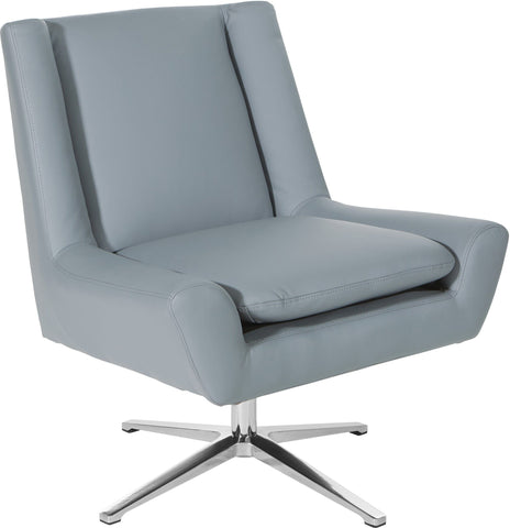 Office Star Faux Leather Guest Chair [FLH5969AL] Office Star Charcoal Grey FLH5969AL-U42
