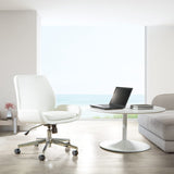 Office Star Faux Leather Home Office Chair with Chrome Base [FL61903C] Office Star Home Office Chair