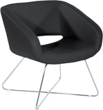 Office Star Faux Leather Lounge Chair [LRL] Office Star Black LRL-R107