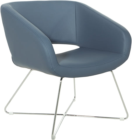Office Star Faux Leather Lounge Chair [LRL] Office Star Blue LRL-R105