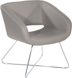 Office Star Faux Leather Lounge Chair [LRL] Office Star Grey LRL-R103
