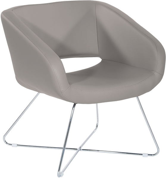 Office Star Faux Leather Lounge Chair [LRL] Office Star Grey LRL-R103