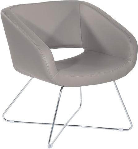 Office Star Faux Leather Lounge Chair [LRL] Office Star Grey LRL-R103