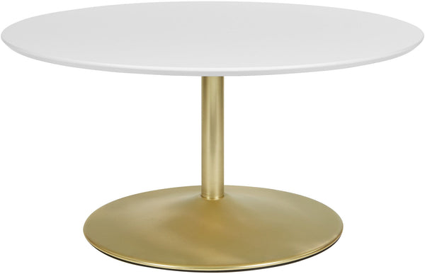 Office Star Flower Coffee Table [FLWA2140] Office Star White Top - Brass Base FLWA2140-BP