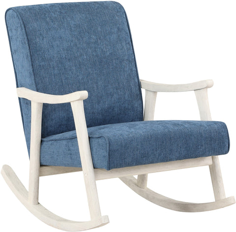 Office Star Gainsborough Rocker [GAN] Office Star Navy - Antique White GANAW-H16