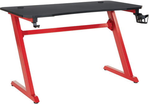 Office Star Ghost Battlestation Gaming Desk [GST25] Office Star Black Top - Red Legs GST25-RD