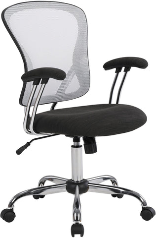 Office Star Gianna Task Chair [GNA26] Office Star White/Linen Black GNA26-F23
