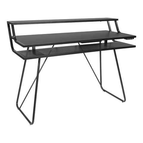 Office Star Glitch Battlestation Gaming Desk [GLI25] Office Star Black GLI25-BLK