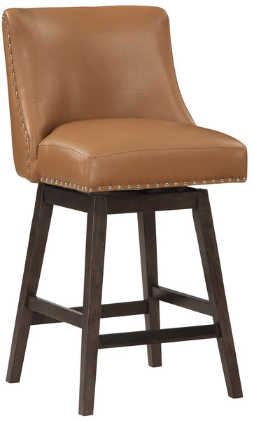 Office Star Granville 26" Swivel Stool [GVL26GY] Office Star Camel Faux Leather / Brown Frame Bar Stool GVL26GY-PD25