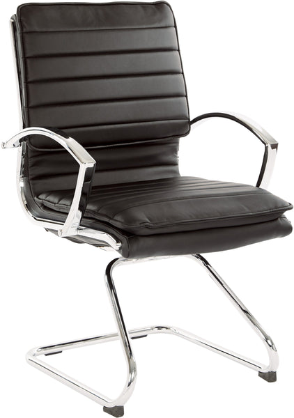 Office Star Guest Faux Leather Chair [SPX23595C] Office Star Black SPX23595C-U6