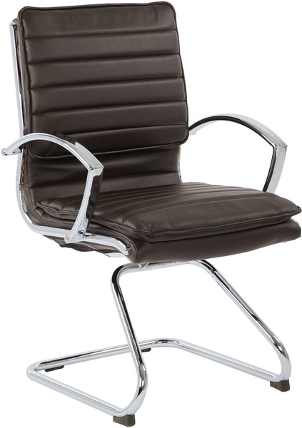 Office Star Guest Faux Leather Chair [SPX23595C] Office Star Espresso SPX23595C-U1