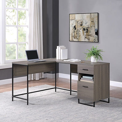 Office Star Hagney Lane L-Shape Desk [HGN781] Office Star Farm Oak Computer Desk HGN781-FK