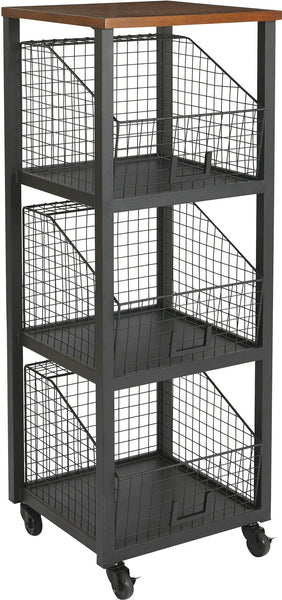 Office Star Hanover Storage Console in Sumatra Finish [HAN990] Office Star 3 Drawer HAN9903-WF15