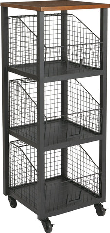 Office Star Hanover Storage Console in Sumatra Finish [HAN990] Office Star 3 Drawer HAN9903-WF15